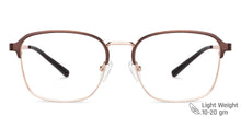 Load image into Gallery viewer, Brown Square Full Rim Unisex Eyeglasses by Vincent Chase-149079