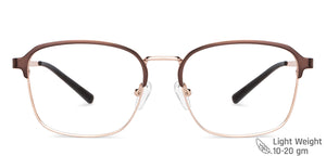 Brown Square Full Rim Unisex Eyeglasses by Vincent Chase-149079