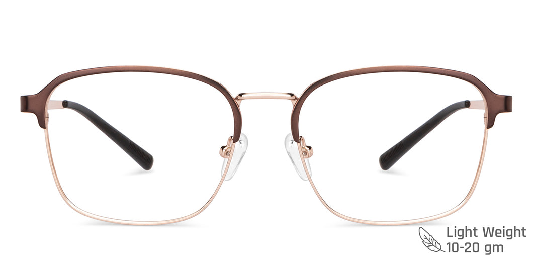 Brown Square Full Rim Unisex Eyeglasses by Vincent Chase-149079