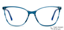 Load image into Gallery viewer, Blue Cat Eye Full Rim Women Eyeglasses by Vincent Chase-149388