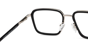 Silver Geometric Full Rim Unisex Eyeglasses by Vincent Chase-149396