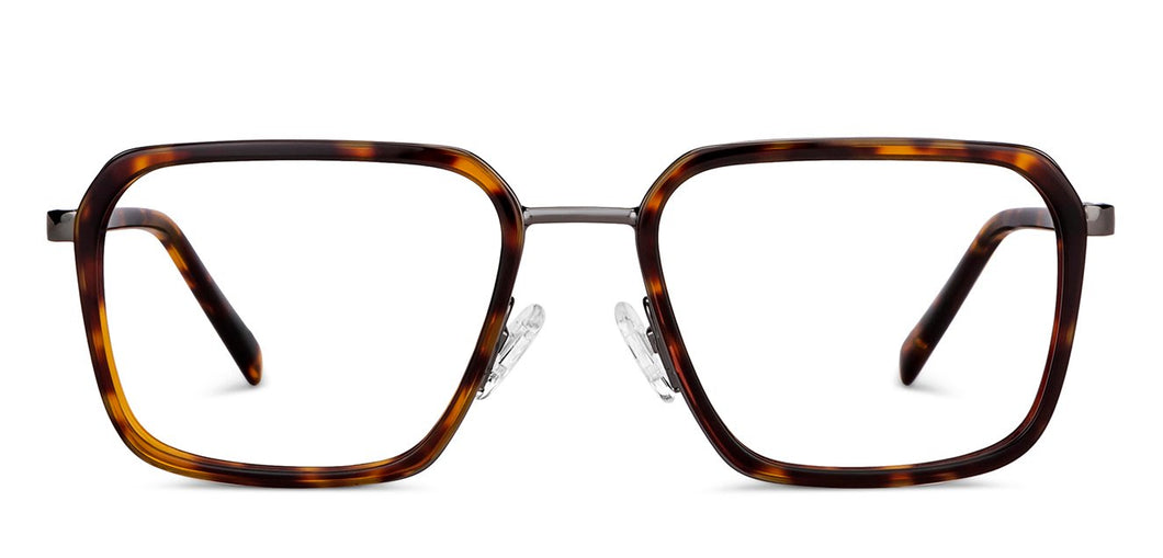Brown Geometric Full Rim Unisex Eyeglasses by Vincent Chase-149397
