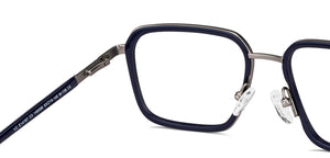 Gunmetal Geometric Full Rim Unisex Eyeglasses by Vincent Chase-149398