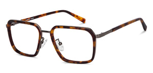 Tortoise Rectangle Full Rim Unisex Eyeglasses by Vincent Chase-202215