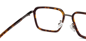 Tortoise Rectangle Full Rim Unisex Eyeglasses by Vincent Chase-202215