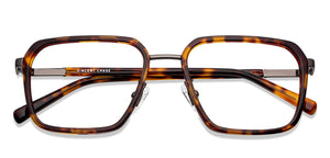 Tortoise Rectangle Full Rim Unisex Eyeglasses by Vincent Chase-202215