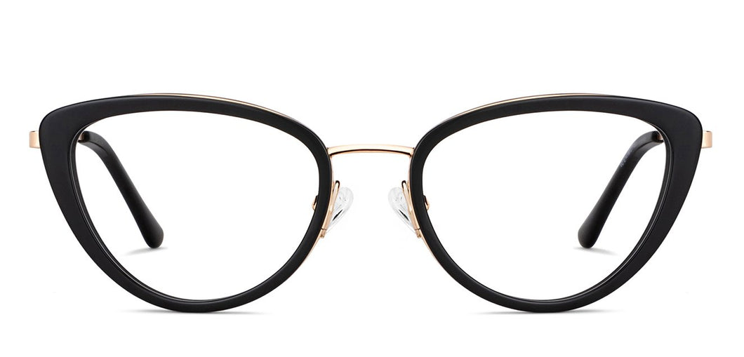 Gold Cat Eye Full Rim Women Eyeglasses by Vincent Chase-149399