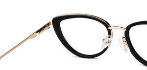 Gold Cat Eye Full Rim Women Eyeglasses by Vincent Chase-149399