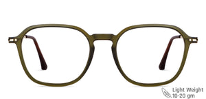 Green Square Full Rim Unisex Eyeglasses by Vincent Chase-149477