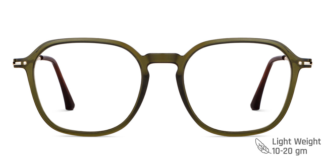 Green Square Full Rim Unisex Eyeglasses by Vincent Chase-149477