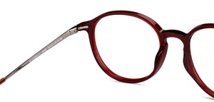 Maroon Round Full Rim Unisex Eyeglasses by Vincent Chase-149481