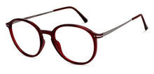 Load image into Gallery viewer, Maroon Round Full Rim Unisex Eyeglasses by Vincent Chase-149481