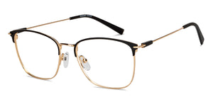 Black Rectangle Full Rim Unisex Eyeglasses by Vincent Chase-149596