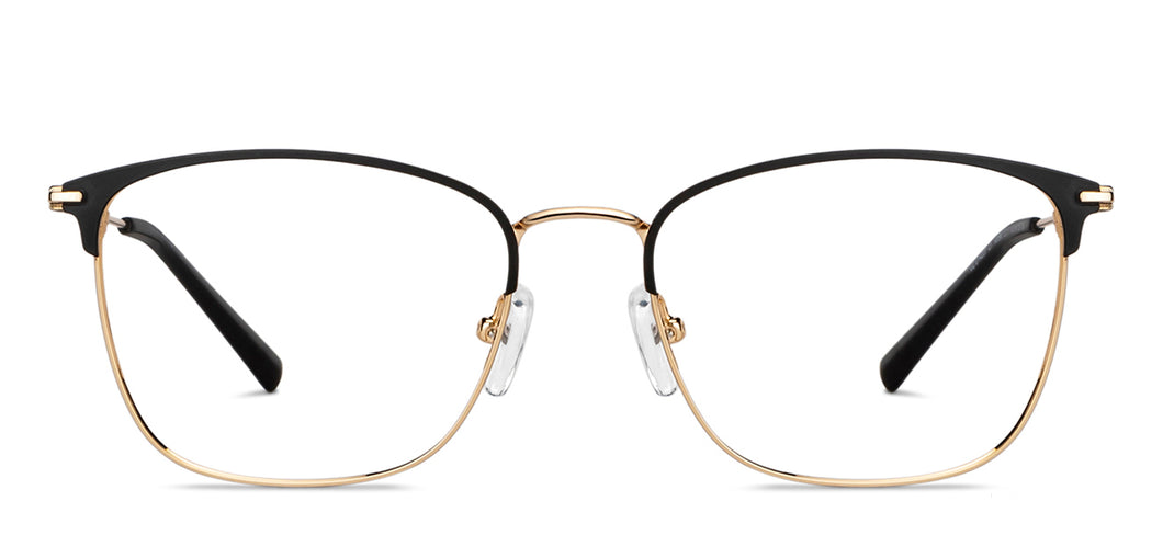 Black Rectangle Full Rim Unisex Eyeglasses by Vincent Chase-149596