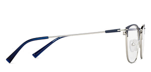 Blue Rectangle Full Rim Unisex Eyeglasses by Vincent Chase-149597