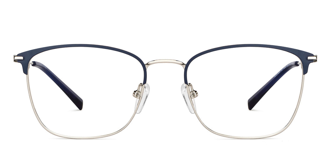 Blue Rectangle Full Rim Unisex Eyeglasses by Vincent Chase-149597