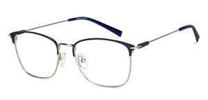 Blue Rectangle Full Rim Unisex Eyeglasses by Vincent Chase-149597