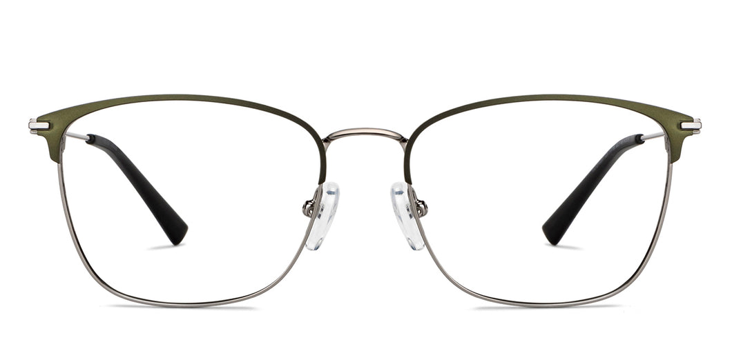 Green Rectangle Full Rim Unisex Eyeglasses by Vincent Chase-149598