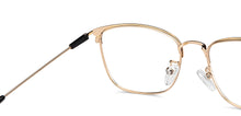 Load image into Gallery viewer, Gold Rectangle Full Rim Unisex Eyeglasses by Vincent Chase-149610