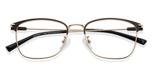 Load image into Gallery viewer, Gold Rectangle Full Rim Unisex Eyeglasses by Vincent Chase-149610