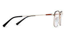 Load image into Gallery viewer, Gold Square Full Rim Unisex Eyeglasses by Vincent Chase-149614