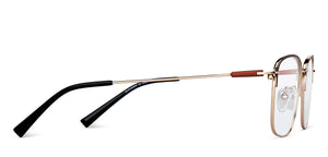 Gold Square Full Rim Unisex Eyeglasses by Vincent Chase-149614