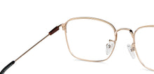 Load image into Gallery viewer, Gold Square Full Rim Unisex Eyeglasses by Vincent Chase-149614