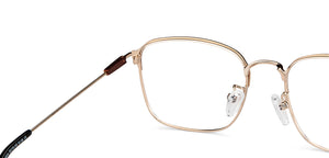 Gold Square Full Rim Unisex Eyeglasses by Vincent Chase-149614