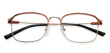 Load image into Gallery viewer, Gold Square Full Rim Unisex Eyeglasses by Vincent Chase-149614