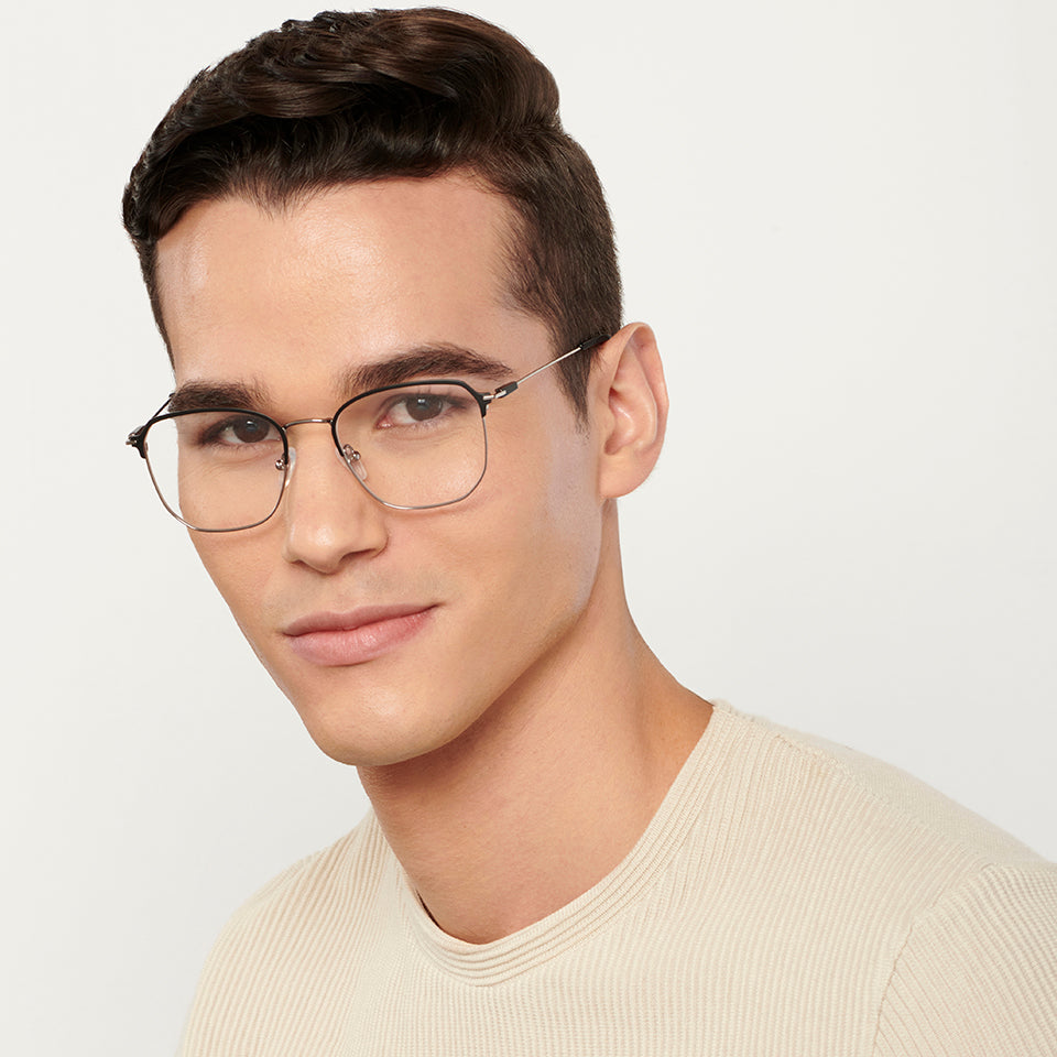 Black Square Full Rim Unisex Eyeglasses by Vincent Chase149602 Lenskart