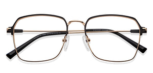 Black Geometric Full Rim Unisex Eyeglasses by Vincent Chase-149604