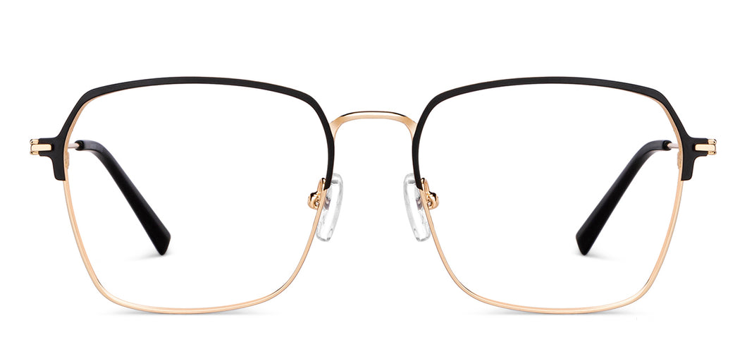 Black Geometric Full Rim Unisex Eyeglasses by Vincent Chase-149604