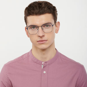Blue Geometric Full Rim Unisex Eyeglasses by Vincent Chase-149605