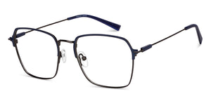 Blue Geometric Full Rim Unisex Eyeglasses by Vincent Chase-149605