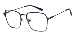 Blue Geometric Full Rim Unisex Eyeglasses by Vincent Chase-149605