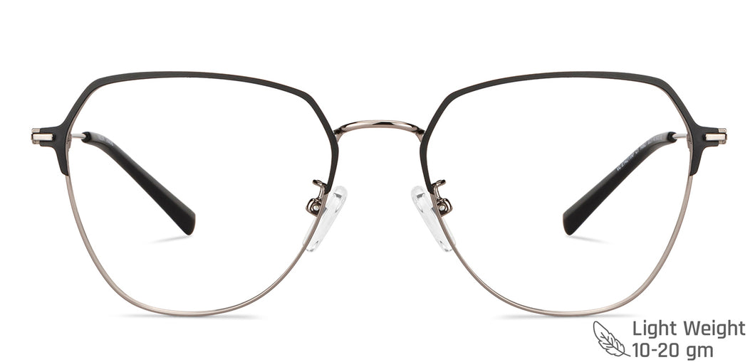 Black Aviator Full Rim Unisex Eyeglasses by Vincent Chase-149621