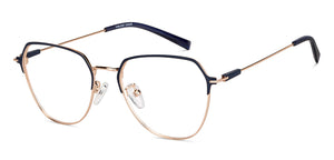 Blue Geometric Full Rim Unisex Eyeglasses by Vincent Chase-149622