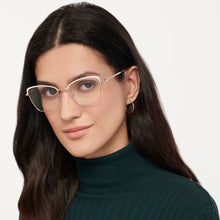 Load image into Gallery viewer, Gold Cat Eye Full Rim Women Eyeglasses by Vincent Chase-149628