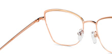 Load image into Gallery viewer, Gold Cat Eye Full Rim Women Eyeglasses by Vincent Chase-149628
