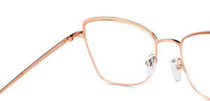 Gold Cat Eye Full Rim Women Eyeglasses by Vincent Chase-149628