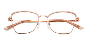 Gold Cat Eye Full Rim Women Eyeglasses by Vincent Chase-149628