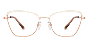 Gold Cat Eye Full Rim Women Eyeglasses by Vincent Chase-149628