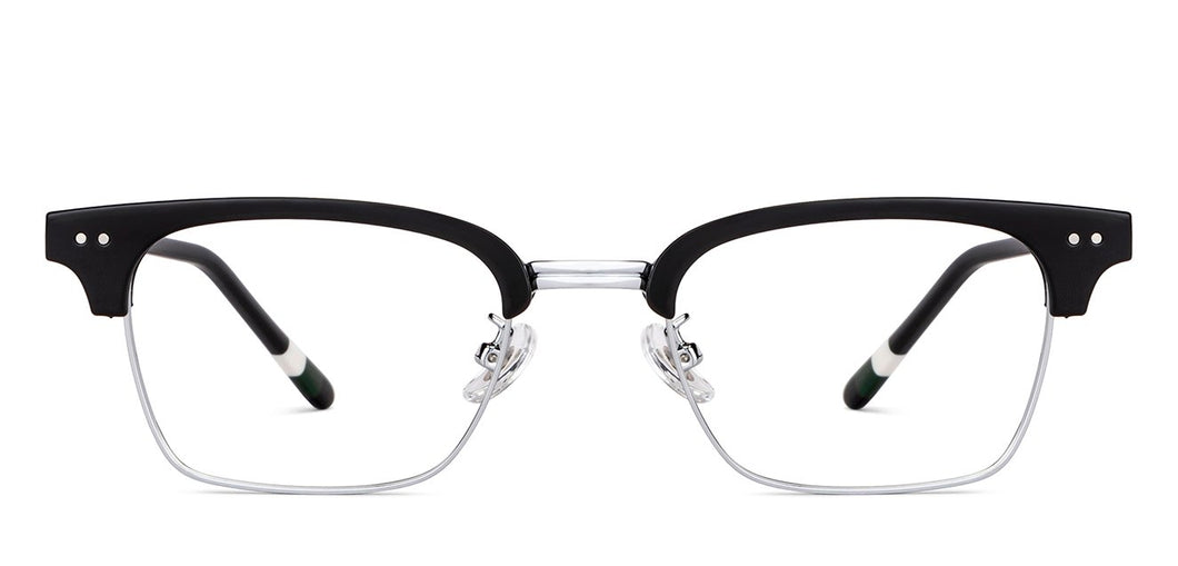 Black Clubmaster Full Rim Unisex Eyeglasses by Vincent Chase-202137