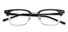Load image into Gallery viewer, Black Clubmaster Full Rim Unisex Eyeglasses by Vincent Chase-202137