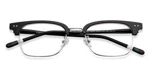 Black Clubmaster Full Rim Unisex Eyeglasses by Vincent Chase-202137