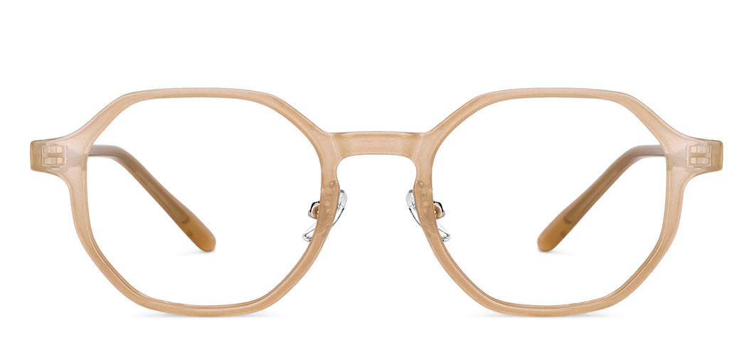 Brown Geometric Full Rim Unisex Eyeglasses by Vincent Chase-149675