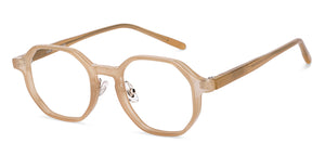 Brown Geometric Full Rim Unisex Eyeglasses by Vincent Chase-149675
