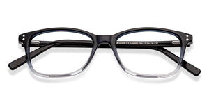 Black Rectangle Full Rim Unisex Eyeglasses by Vincent Chase-149692