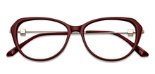 Load image into Gallery viewer, Maroon Cat Eye Full Rim Women Eyeglasses by Vincent Chase-149755