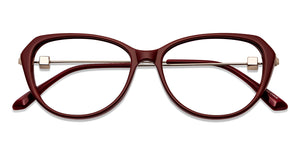 Maroon Cat Eye Full Rim Women Eyeglasses by Vincent Chase-149755